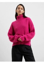 French Connection Jini Cable Knit Jumper (Fuschia) AW23